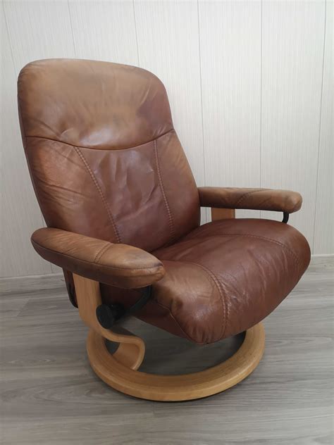 Fotel relax cała skóra EKORNES STRESSLESS norweski Działoszyn OLX pl