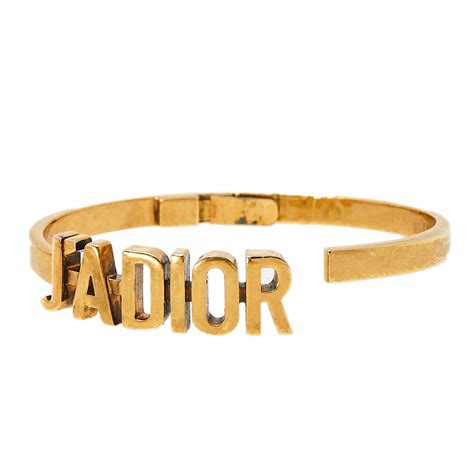 Dior Jadior Gold Tone Cuff Bracelet Dior The Luxury Closet