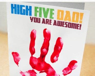 A Father S Day Card That Says High Five Dad You Are Awesome