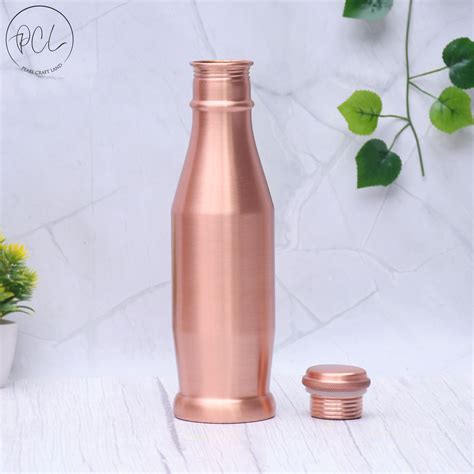 Pure Copper Water Bottle Plain Unique Design Capacity 1000ML – PEARL ...