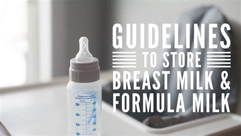 How To Store Breast Milk And Formula Milk