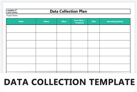 Data Collection Plan Template Learn Lean Sigma