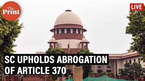 Sc Upholds Abrogation Of Article 370 Watch The Proceedings Of Supreme Court Youtube