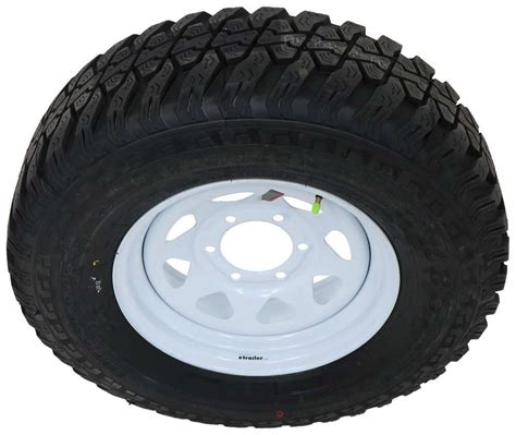 Westlake ST235/75R15 Off-Road Trailer Tire w 15" White Spoke Wheel - 6 on 5-1/2 - Load Range D ...