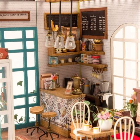 Build Your Own Coffee Shop Wooden Dollhouse Diy Kit Etsy Uk