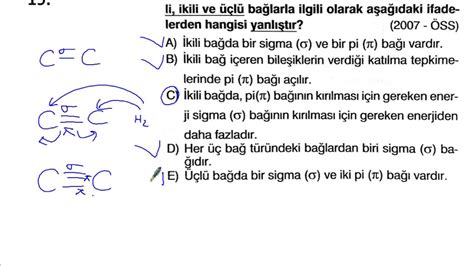 ÖSYM Soru ve Çözümleri Bağlar ve Molekül Geometrisi 2 11 25 YouTube