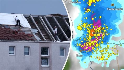 Unwetter in Deutschland Schäden durch Sturm und Hagel