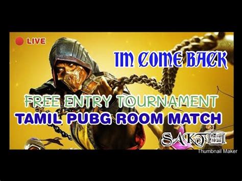 Pubg Room Match Live Stream Bgmi Room Match Live Stream Sakthi