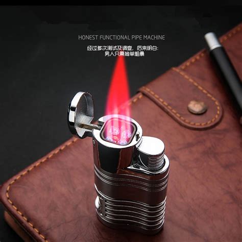 Buy Strong 4 Flame Cigarette Lighter Windproof Butane Gas Lighter Visible