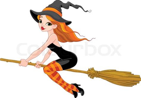 Halloween Witch Stock Vektor Colourbox