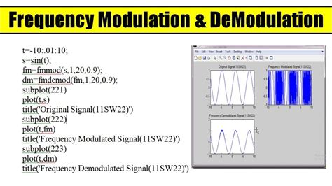 Frequency Modulation And Frequency Demodulation In MATLAB YouTube