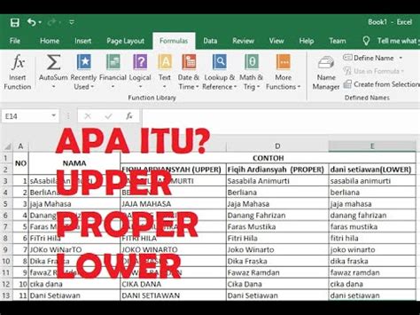 Cara Mengubah Huruf Kecil Menjadi Besar Atau Sebaliknya Di Excel Dengan