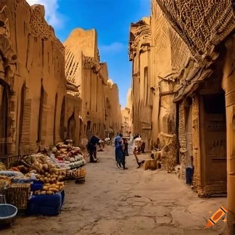 Vibrant Streetscape With Markets And Ancient Architecture In