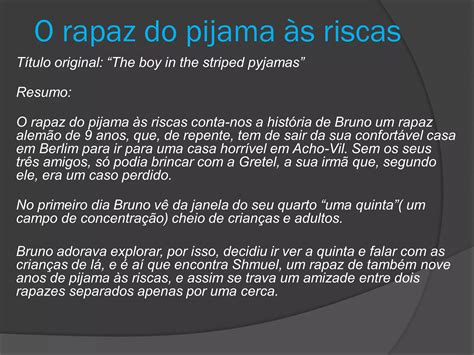 Uma leitura de O rapaz do pijama às riscas PPT