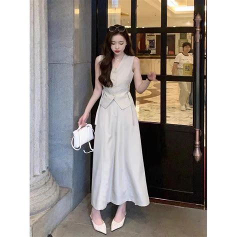 Set Ch N V Y Midi Nude Ph I O Ghile Rossy Fashion Shopee Vi T Nam