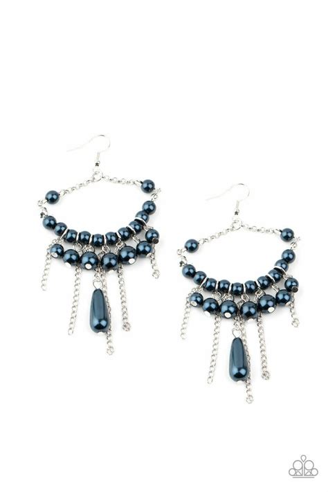 Paparazzi Jewelry Party Planner Posh Blue Earrings Ebay