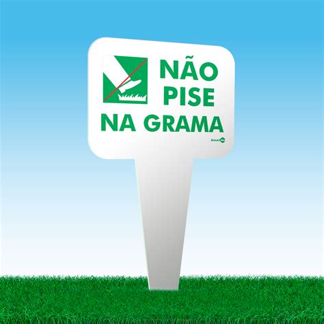 Placa para Grama Não Pise na Grama