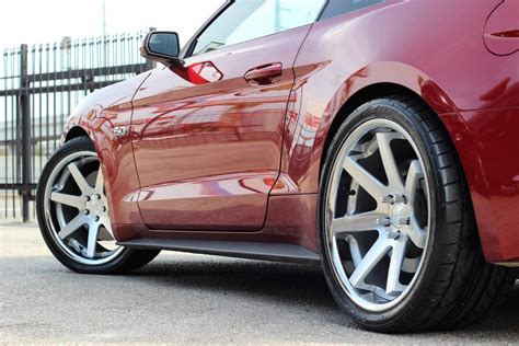 2017 Ford Mustang GT S550 Burgundy With Ferrada FR1 Aftermarket Wheels