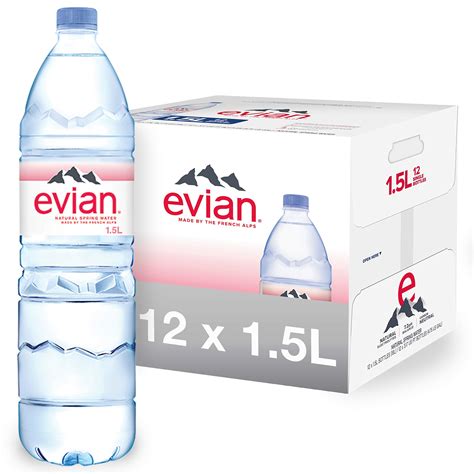 Buy Evian Natural Spring Water 1 5 Liter Bottle 50 7 Oz 12 Bottle Case