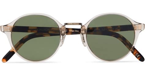 Oliver Peoples Op Round Frame Clear And Tortoiseshell Acetate