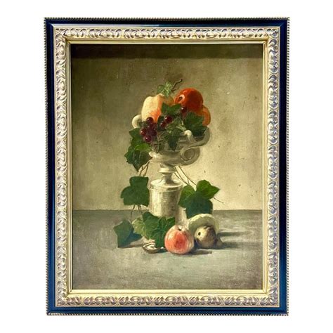 Vintage Fruit Still Life Oil Painting On Board Chairish