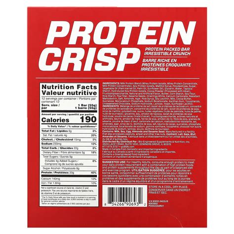 Bsn Protein Crisp Salted Toffee Pretzel Bars Oz G Each