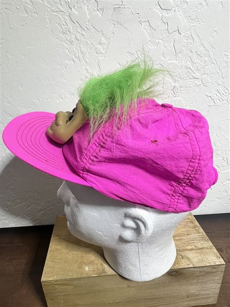 Rare Vintage Retro Neon Pink Troll Hat Trolls S Gem