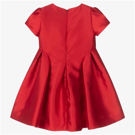 Mayoral Girls Red Satin Dress Childrensalon Outlet