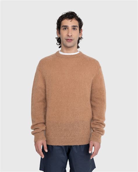 Highsnobiety Light Alpaca Crew Sweater Brown Highsnobiety Shop