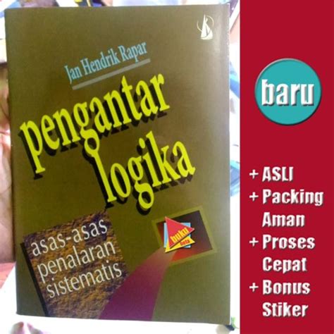 Jual Pengantar Logika Asas Asas Penalaran Sistematis Jan Hendrik