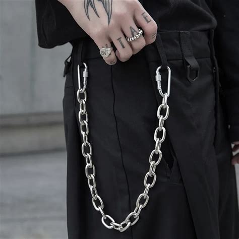 New Fashion Punk Hip Hop Trendy Leather Belts Waist Chain Male Pants