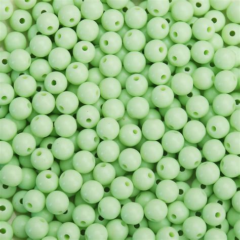 Wholesale Round Acrylic Bubblegum Beads With Hole Macaroon Solid Color