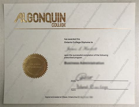 Is It Possible To Buy A Fake Algonquin College Diploma Certificate Quickly