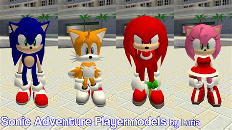 Sonic Adventure Playermodels Garry S Mod Addon Early Showcase Youtube