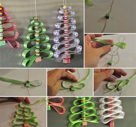 Creative Ideas DIY Adorable Ribbon And Beads Christmas Tree