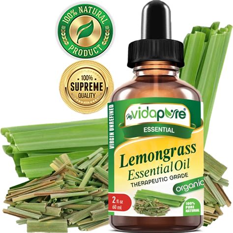 Myvidapure Organic Lemongrass Essential Oil 100 Pure And Natural