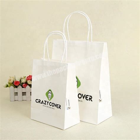 Custom Kraft Paper Gift Shopping Bag With Logos