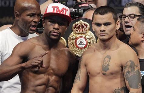 La Pelea Del Año Maidana Y Mayweather Subieron A La Primera Balanza