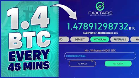 FREE BITCOIN MINING WEBSITE 2022 1 4 BTC In 45 Minutes NO INVESTMENT