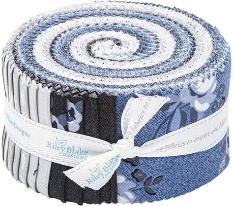 Christopher Thompson Blue Jean Rolie Polie 40 2 5 Inch Strips Jelly Roll Riley Blake