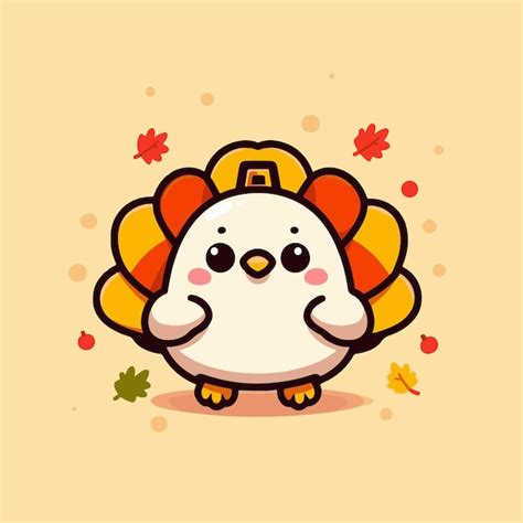 Premium Vector Free Vector Cute Cartoon Thanksgiving Icon Illustrations