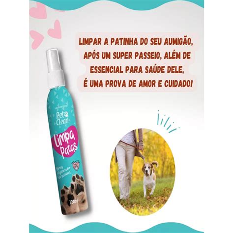 O Spray Higienizador de Patas Limpa Patas Pet Clean 120 ML é um