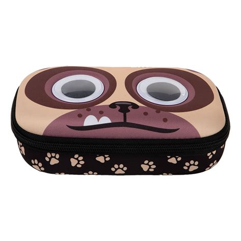 Estuche Zipit Semi Rígido Googly Pug Pug Chedraui