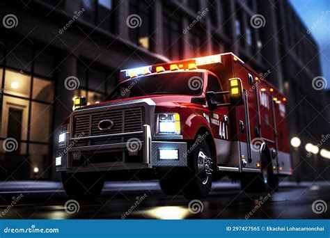Urgent Night Dispatch Medical Emergency Ambulance Racing Through City