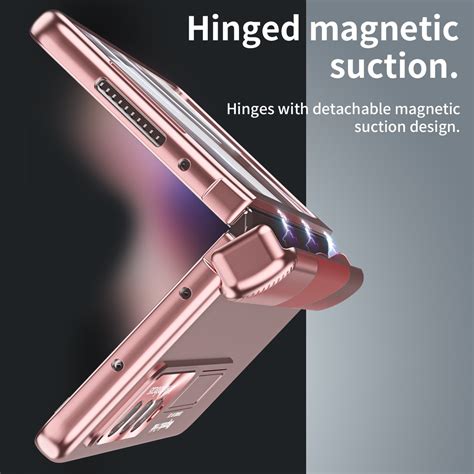 For Samsung Galaxy Z Fold4 Electroplating Corrugated Hinge Folding