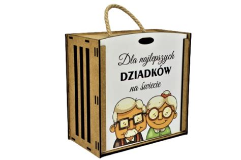 Dzień Babci i Dziadka Skrzynka Prezent Dla Dziadków 2 Zawieszki Gratis