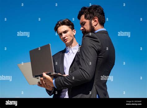 Ceo Coworkers Business Teamwork Concept Team With Laptop Business