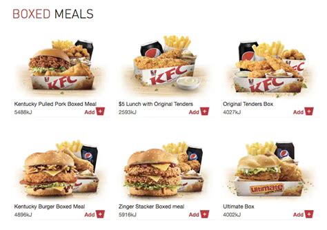 KFC Menu Menu For KFC Canning Vale Perth Urbanspoon Zomato