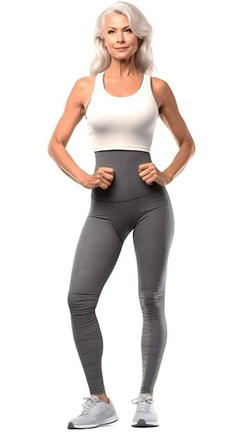 Premium Photo Blonde Woman In Sportswear Posing Isolated On White Background