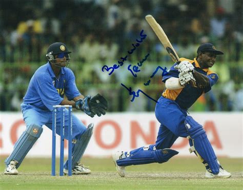 8x10 Inches Original Autographed Photo Of Sri Lankan Cricketer Sanath